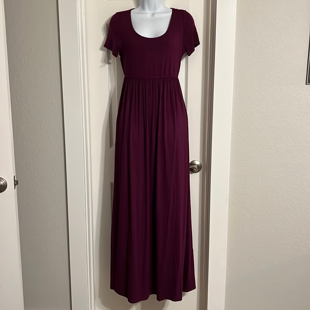 EUC Pinkblush Dark Purple Maxi Dress